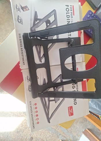 Ayarlanabilir Katlanabilir Laptop ve Tablet Standı 3lu gelir - Görsel 2