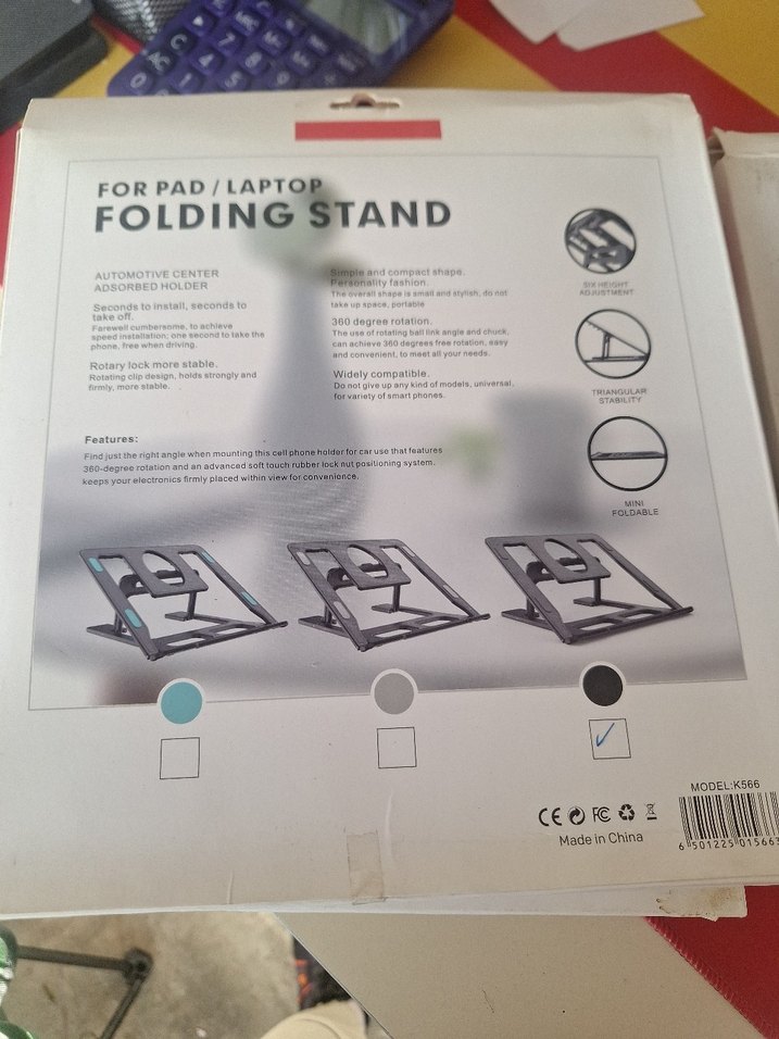 Ayarlanabilir Katlanabilir Laptop ve Tablet Standı 3lu gelir - Görsel 3