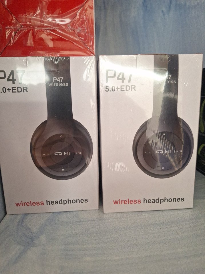 P47 Kablosuz Beyaz Kulaklık 5.0+EDR 2adet - Görsel 2