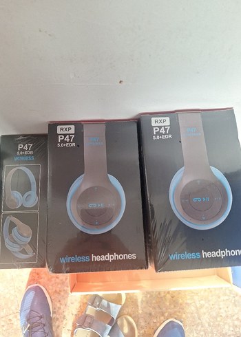 P47 Kablosuz Siyah Kulaklık Bluetooth 5.0+EDR - Görsel 2