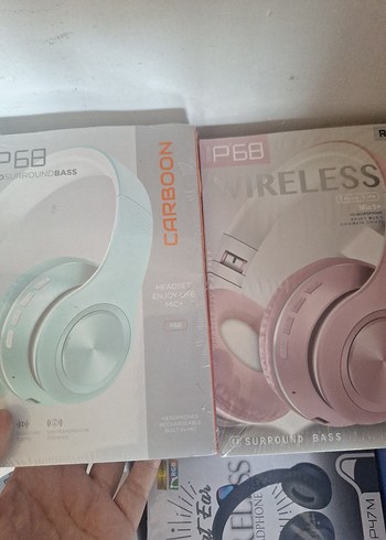 P68 Kablosuz Surround Bass Kulaklık - Pembe
