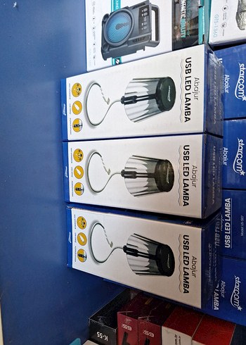 USB LED Lamba Abajur Mavi