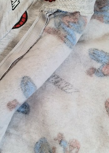 7 Yaş Beden Fermuarlı Kız Sweatshirt