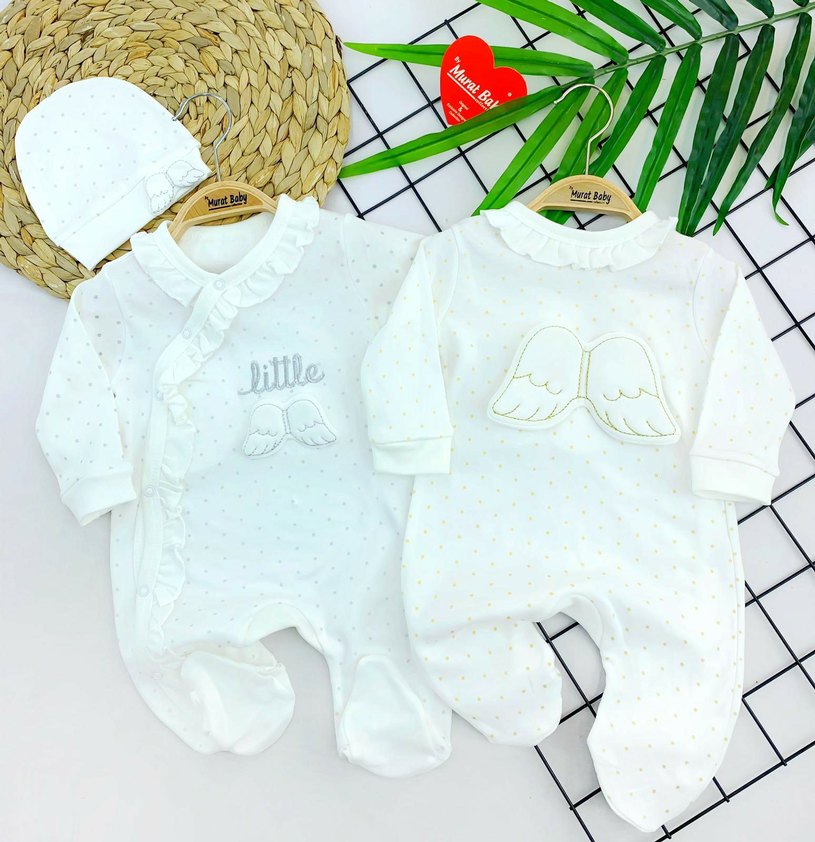Nakışlı Pamuklu Bebek Tulumları - Görsel 2