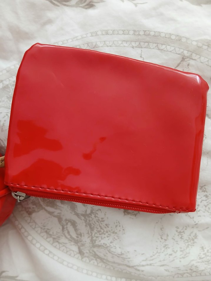 Kırmızı Rugan Püsküllü Kadın Çanta - Görsel 4