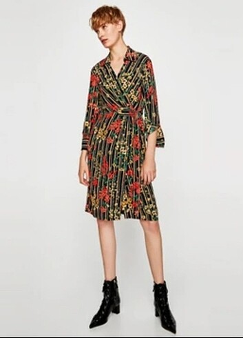 Zara Desenli elbise