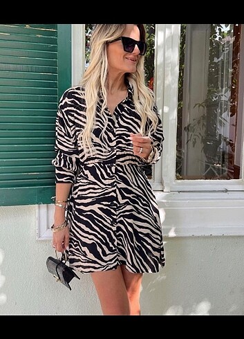 Zara Desenli elbise 