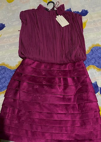 Pembe Pilili Mini Elbise - Görsel 5