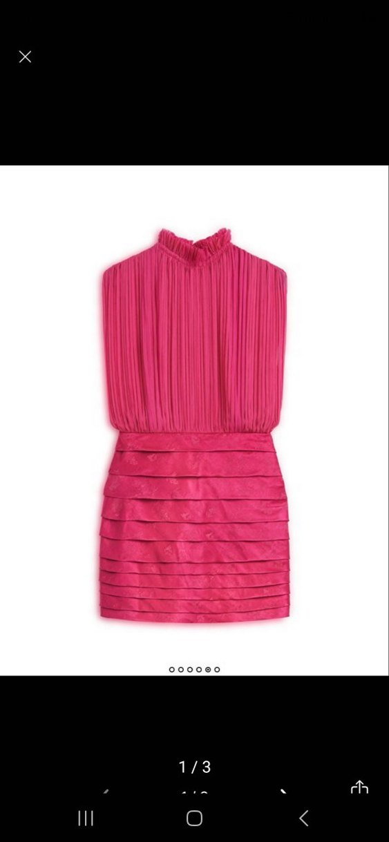 Pembe Pilili Mini Elbise - Görsel 4