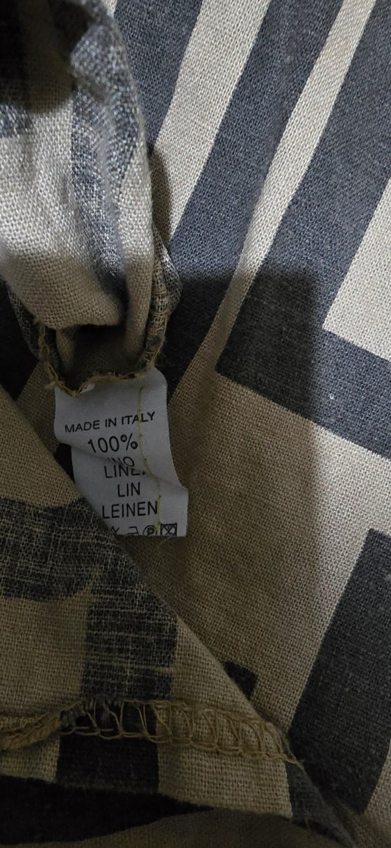 İTALYAN KETEN Desenli Uzun Kadın Elbise - Görsel 4