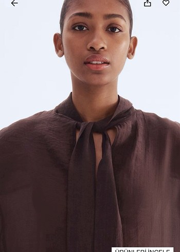 Uzun Kahverengi Kadın KAFTAN  Elbise - Görsel 6