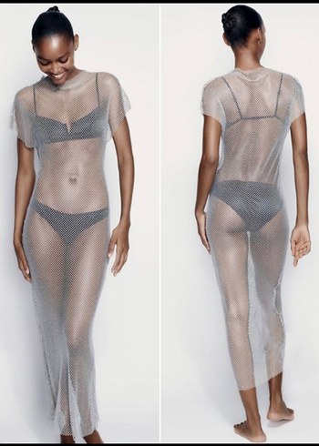 ful taşlı  Uzun  Elbise - Görsel 7