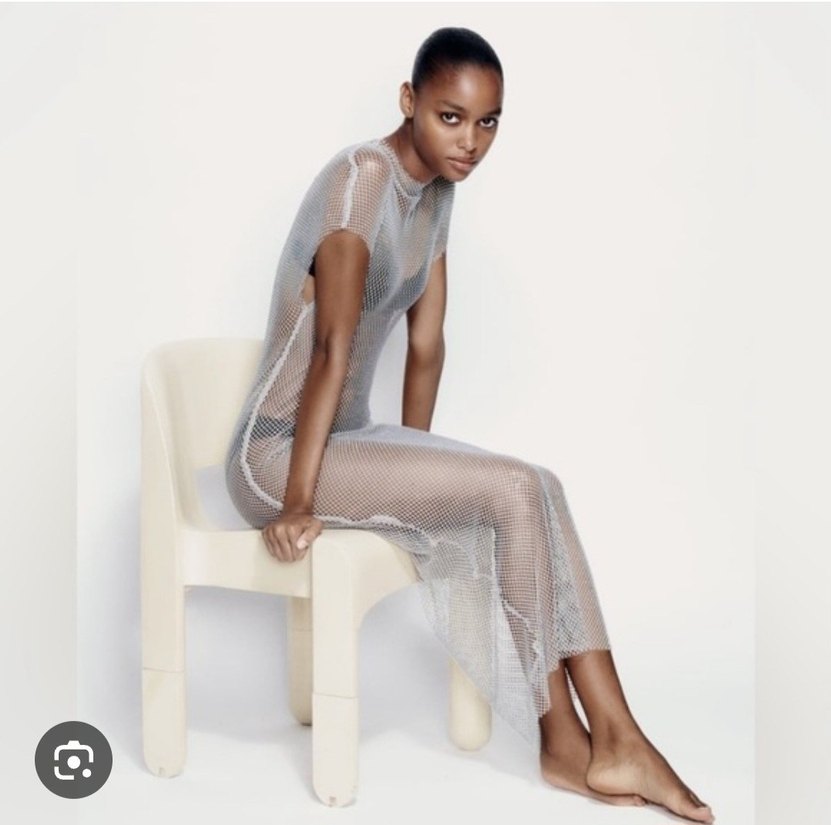 ful taşlı  Uzun  Elbise - Görsel 5