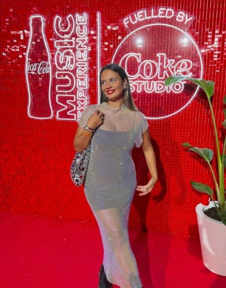 ful taşlı  Uzun  Elbise - Görsel 4