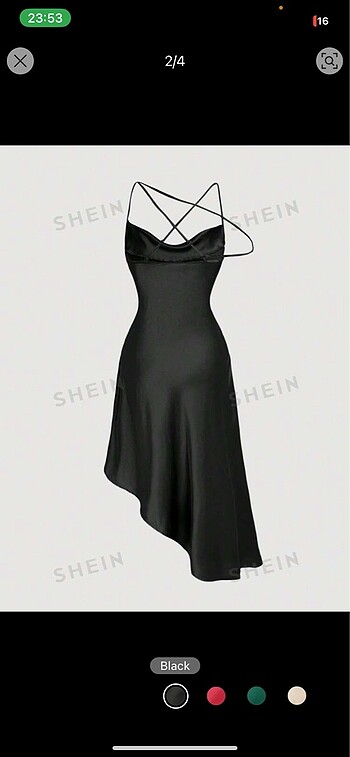 Sheinside Siyah Elbise