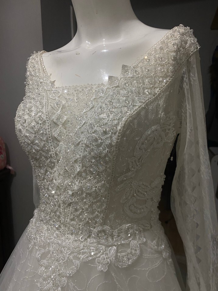 Vintage dantel boncuk işlemeli - Görsel 4