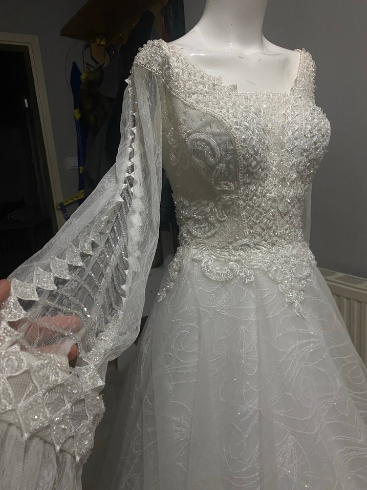 Vintage dantel boncuk işlemeli - Görsel 2