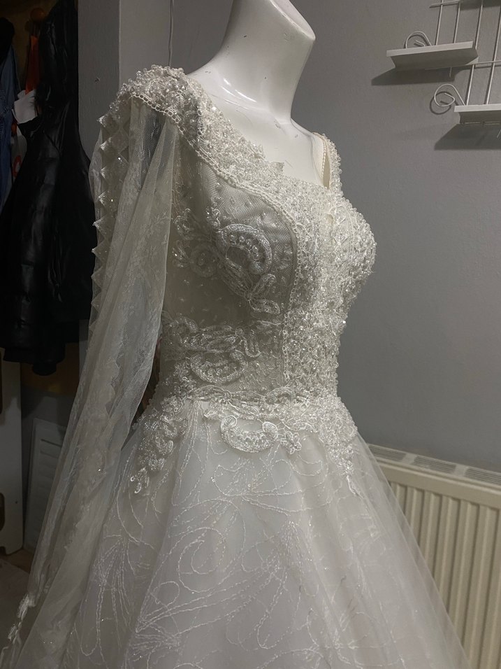 Vintage dantel boncuk işlemeli - Görsel 3