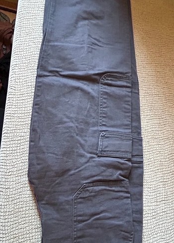 LC Waikiki Gri Düğmeli Kadın Denim Pantolon