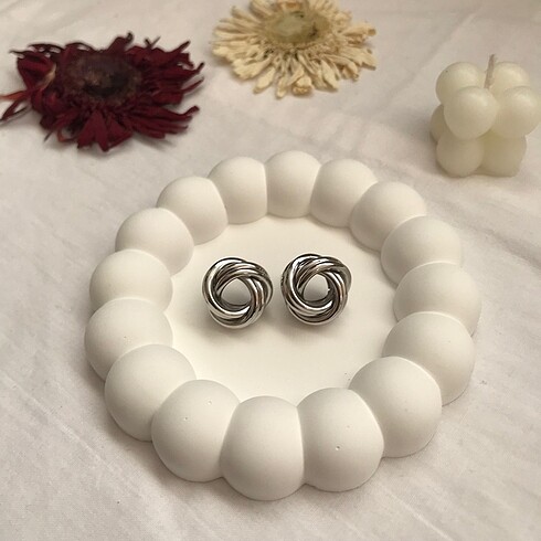 Silver loop küpe