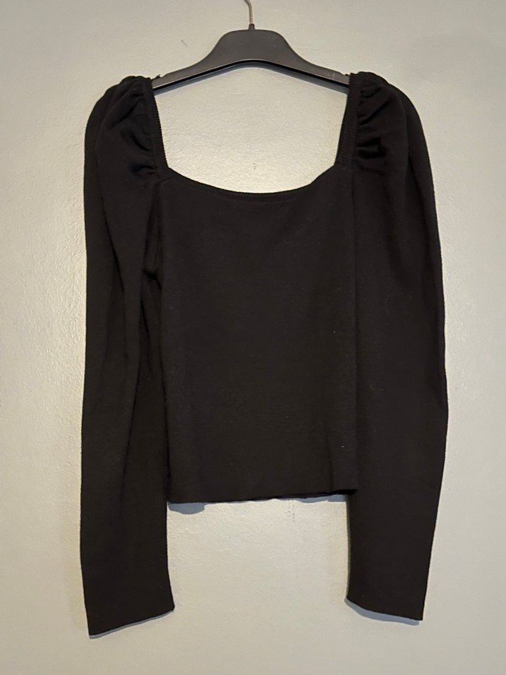 Siyah Uzun Kollu Mini Bluz - Görsel 2