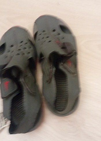 Gri Erkek Çocuk Cırt Cırtlı Kauçuk sandalet - Görsel 4