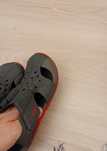 Gri Erkek Çocuk Cırt Cırtlı Kauçuk sandalet - Görsel 7