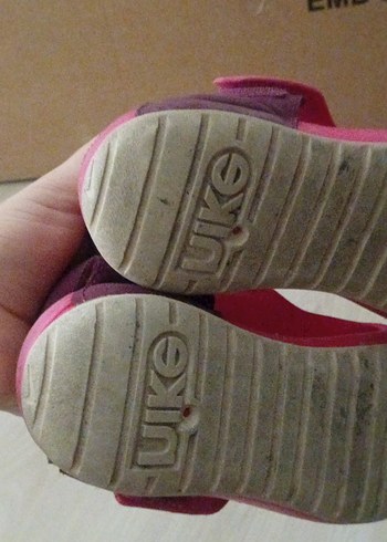 orjinal nike Kızlar için renkli pembe cırt cırtlı sandalet - Görsel 5