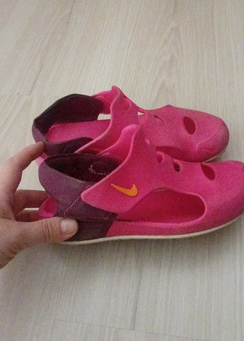 orjinal nike Kızlar için renkli pembe cırt cırtlı sandalet - Görsel 2