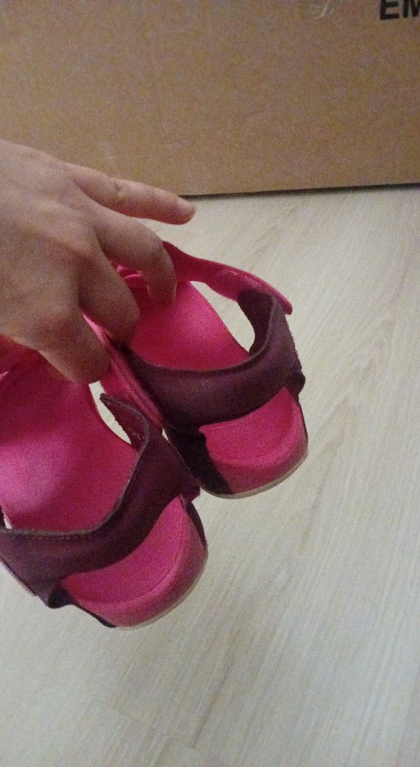 orjinal nike Kızlar için renkli pembe cırt cırtlı sandalet - Görsel 4