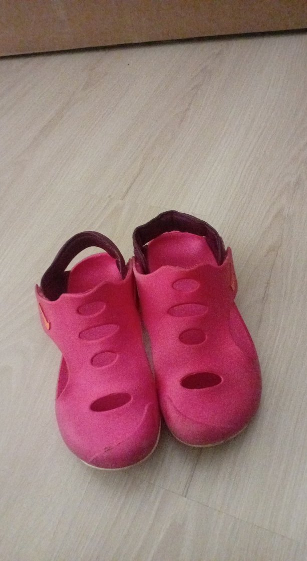 orjinal nike Kızlar için renkli pembe cırt cırtlı sandalet - Görsel 3