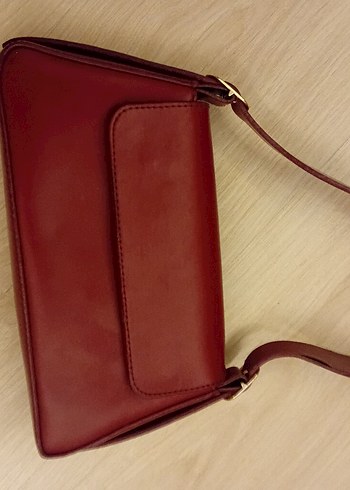 Kahverengi ve bordo Deri Kadın Çanta - Görsel 6