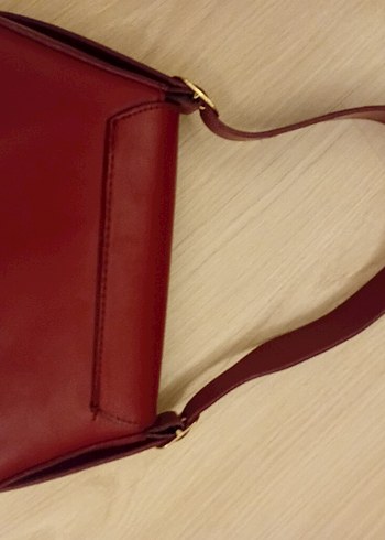 Kahverengi ve bordo Deri Kadın Çanta - Görsel 7