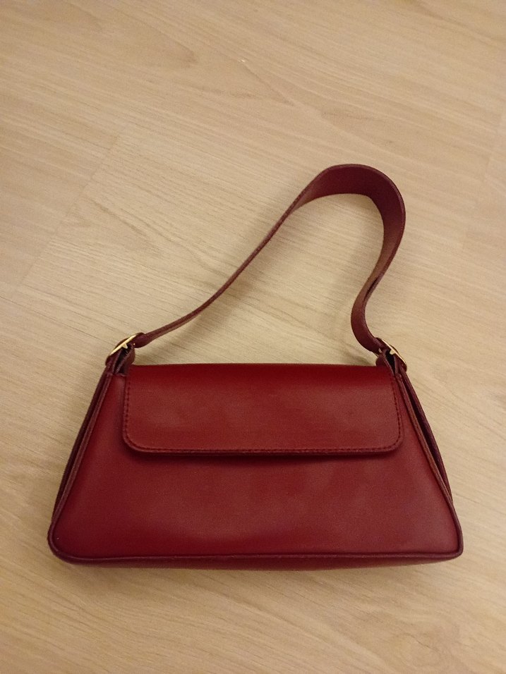 Kahverengi ve bordo Deri Kadın Çanta - Görsel 2