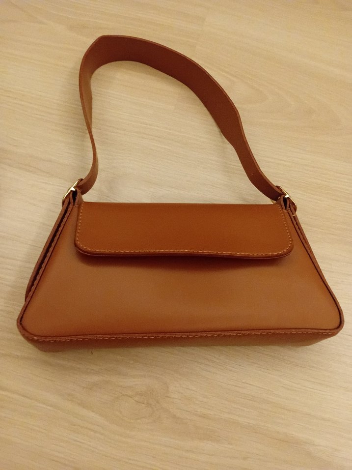 Kahverengi ve bordo Deri Kadın Çanta - Görsel 5