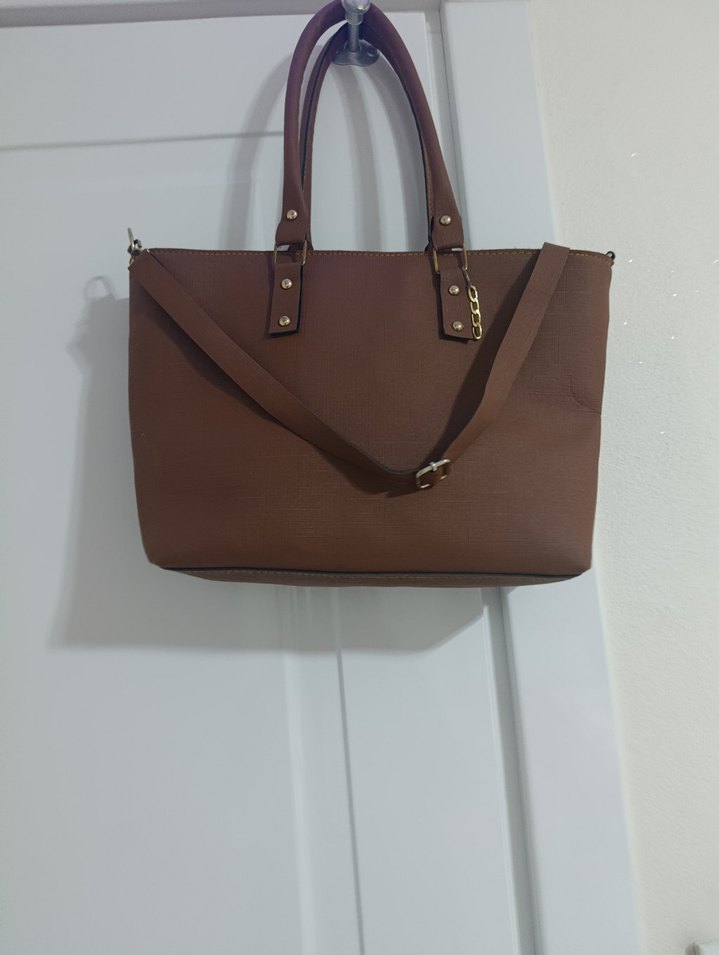 Kahverengi Deri Kadın Çanta - Görsel 2