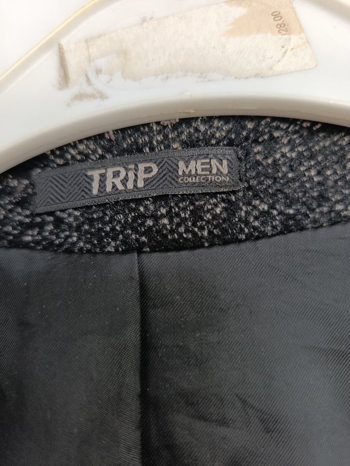 Düğmeli Gri Erkek Takım Ceket - Görsel 2