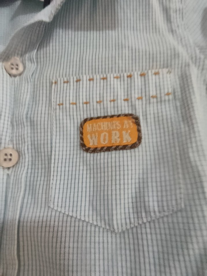 Erkek Çocuk Gri Uzun Kollu Denim Gömlek - Görsel 2