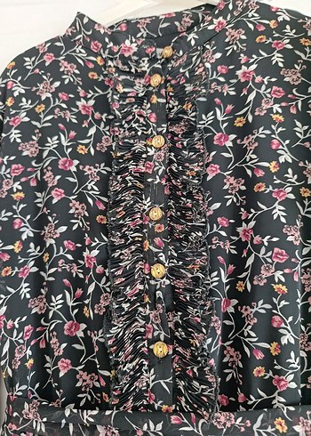 Uzun Kollu Fırfırlı Bohem Elbise - Görsel 4