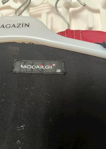 Uzun Kollu pullu Siyah Abiye Elbise - Görsel 6