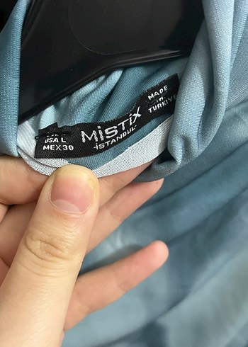 Gri Mavi Drapeli Balıkçı Yaka Kadın Bluz - Görsel 3