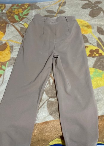 Bej Bol Kesim Midi Kumaş Pantolon - Görsel 4