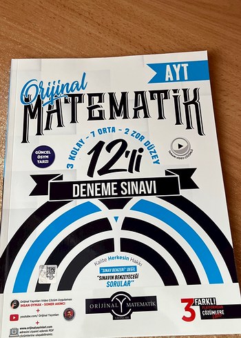 Orijinal AYT Matematik 12'li Deneme Sınavı