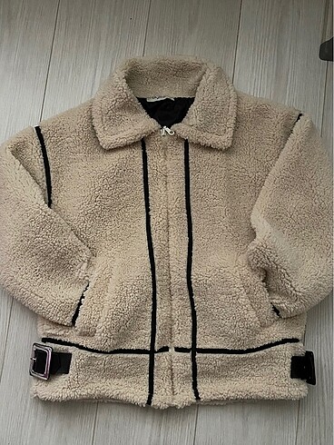 m Beden ten rengi Renk peluş biker ceket