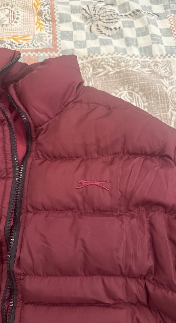 Bordo Fermuarlı Erkek Kışlık Mont - Görsel 2