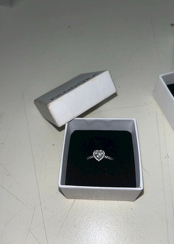 Pandora Beyaz Taşlı Minimalist Yüzük - Görsel 3