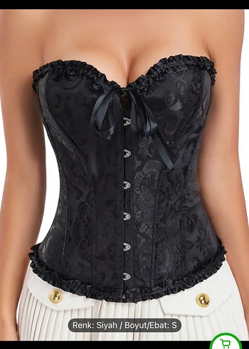 Siyah Gotik korse