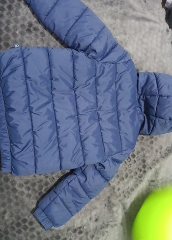 Erkek Çocuk Mavi Kürk Detaylı Mont - Görsel 3