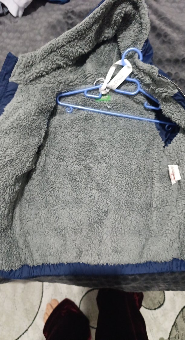 Erkek Çocuk Mavi Kürk Detaylı Mont - Görsel 4