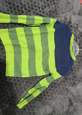 Erkek Çocuk Renkli Çizgili Triko Kazak - Görsel 4